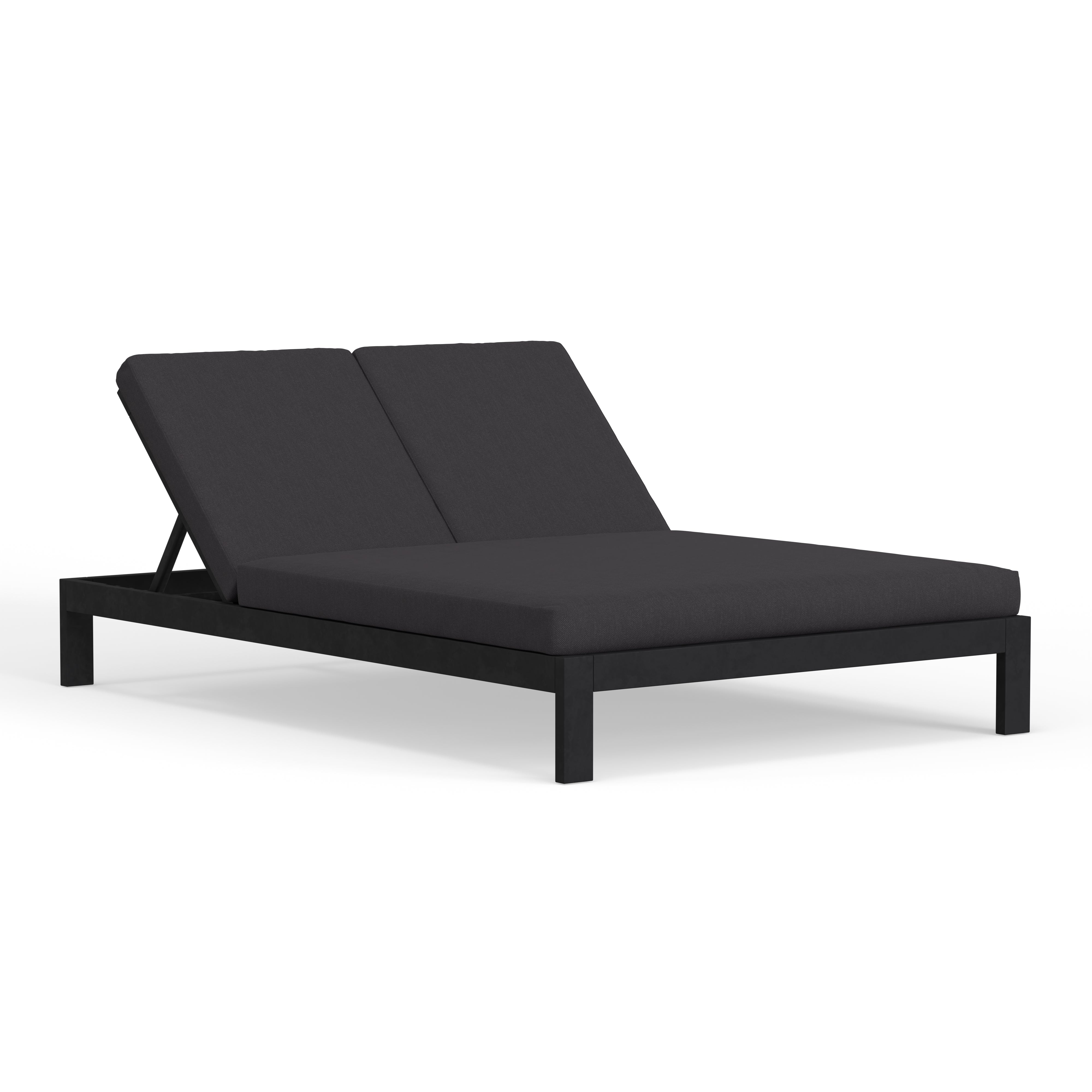 Black Outdoor Chaise Lounge For Two