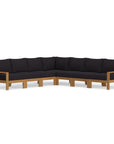 Charcoal Color Sunbrella Cushion Sectional 