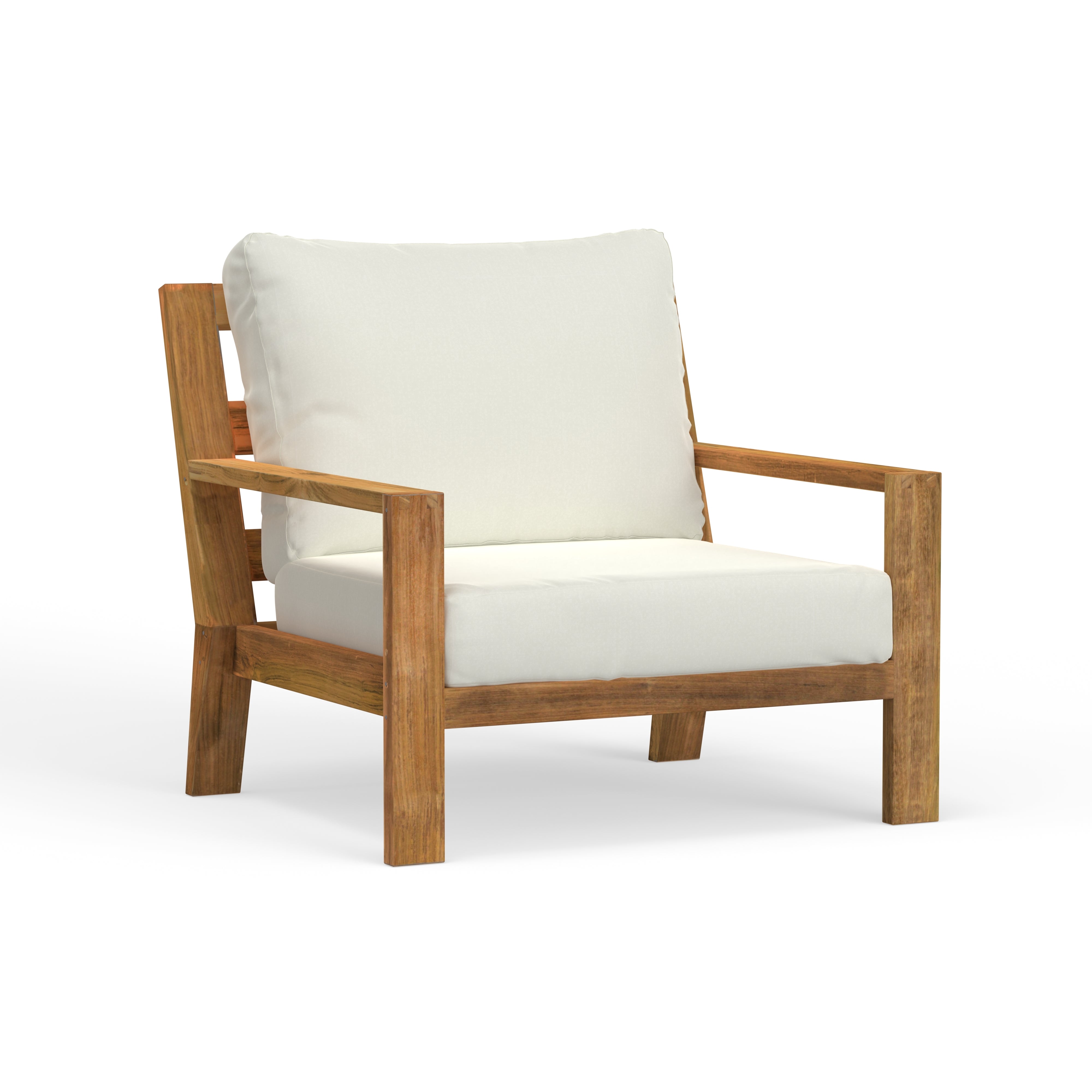 Best Luxury Handcrafted Teak Wood Outdoor Club Chair With Sunbrella Cushions Included