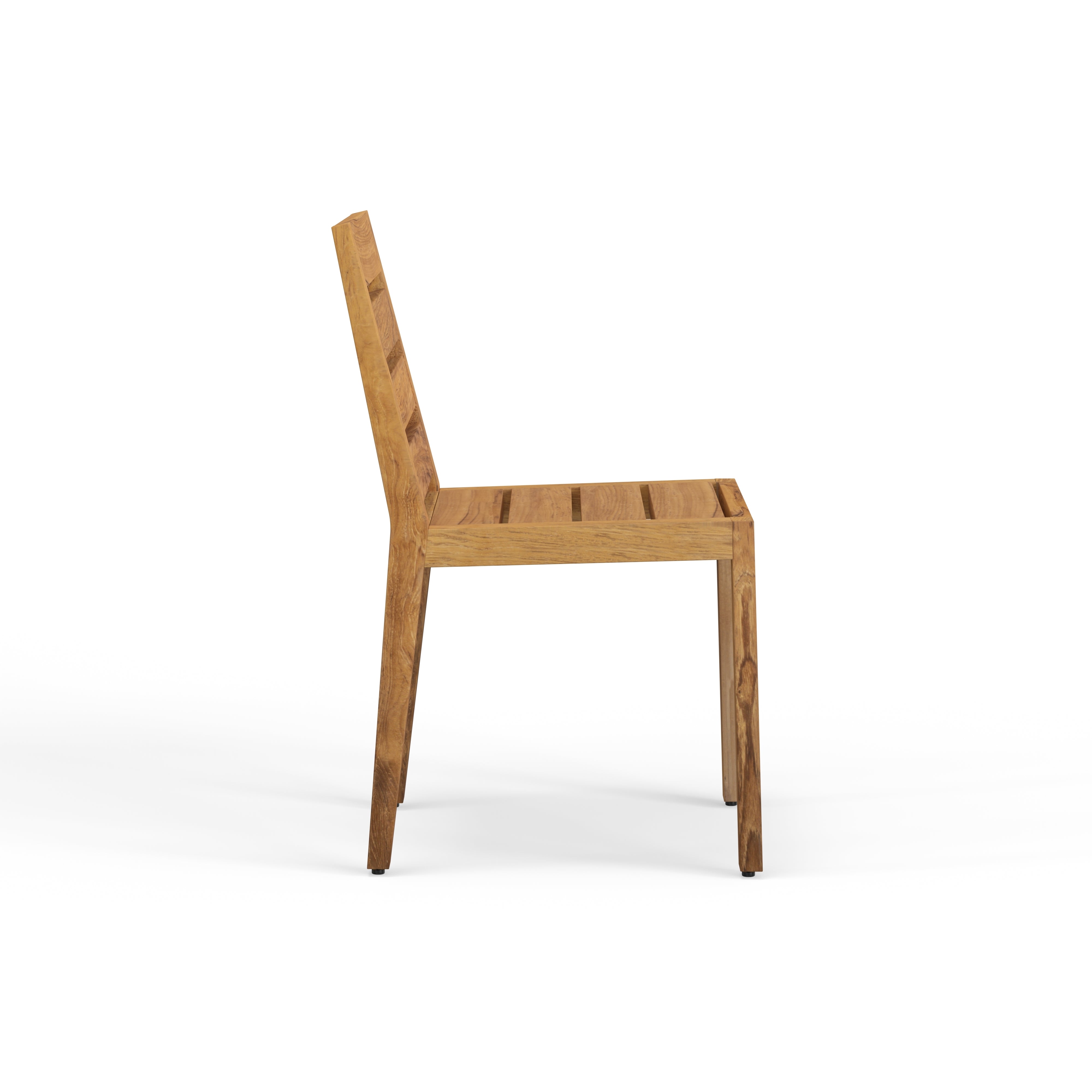 Armless Teak Outdoor Dining Chair