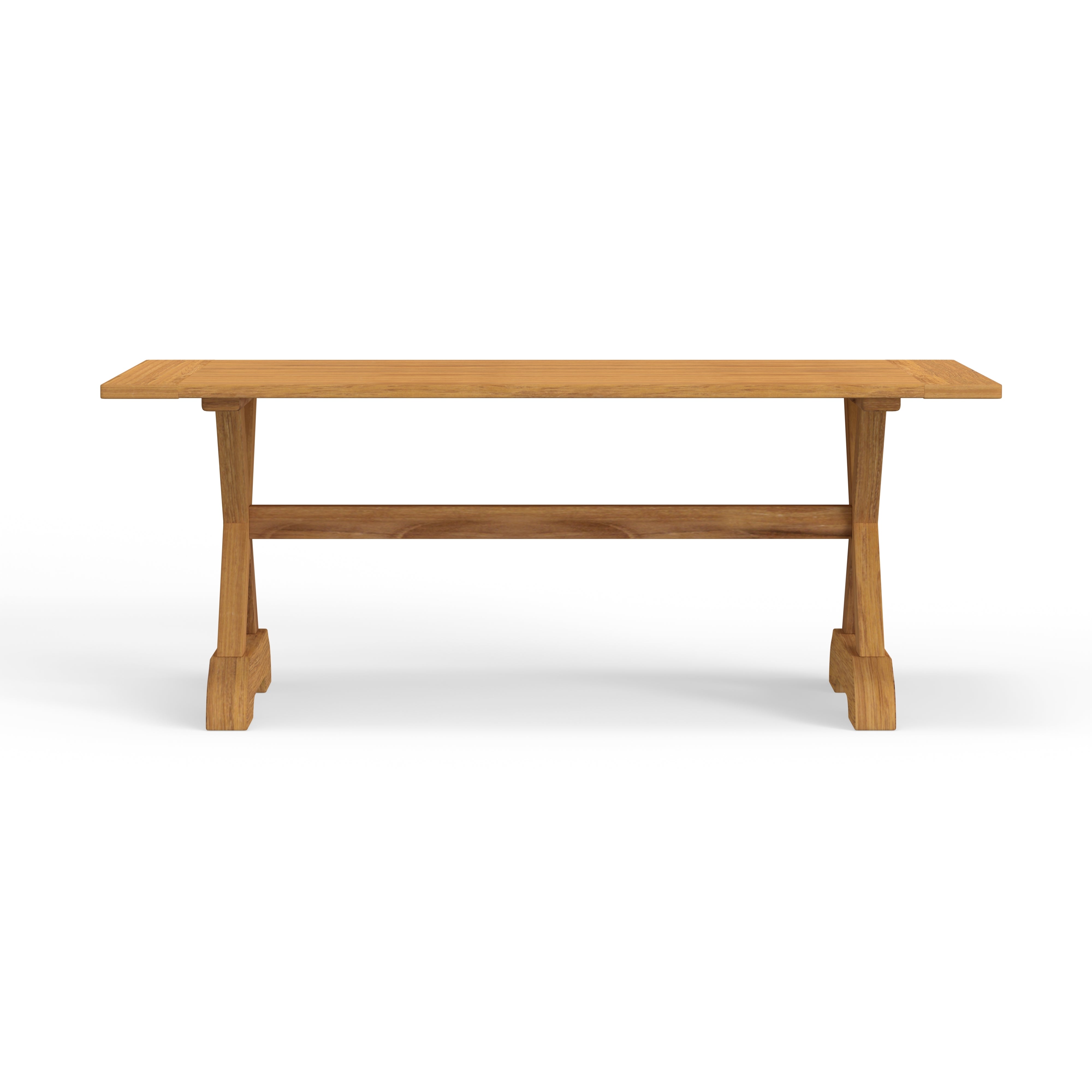 Highest Quality Modern Teak Trestle Dining Table For Six