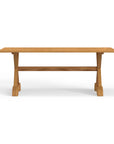 Highest Quality Modern Teak Trestle Dining Table For Six