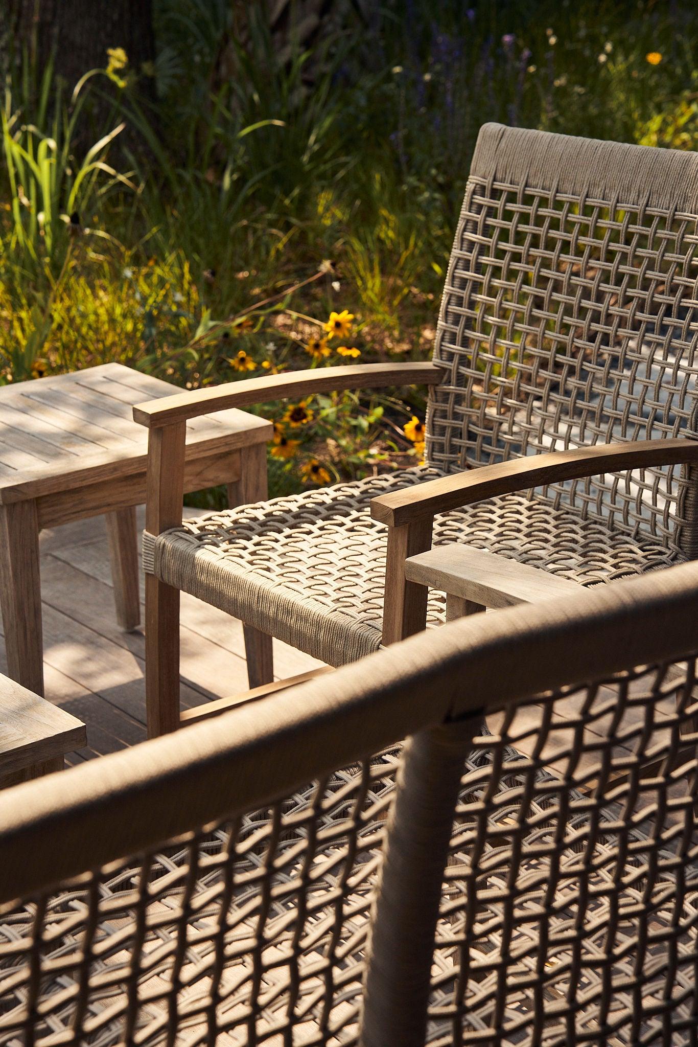 Beautiful Outdoor Teak Rope Chair 