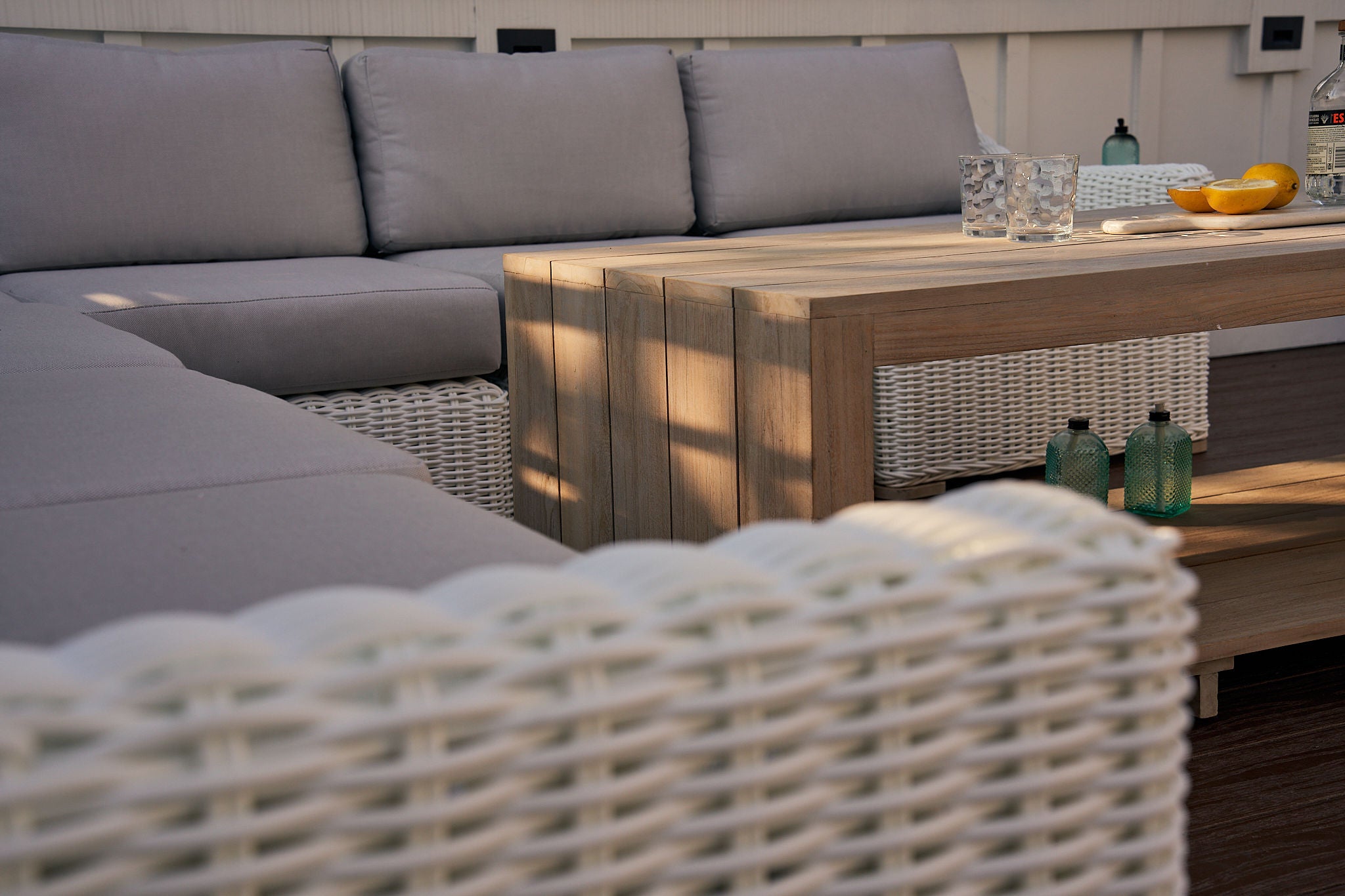 Large Outdoor Wicker Secitonal