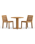 Beautiful Teak Pedestal Table And Chair Set