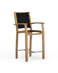 Black Sling Patio Bar Chair