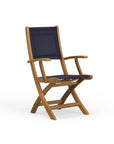 Teak Folding Arm Chair And Table Set