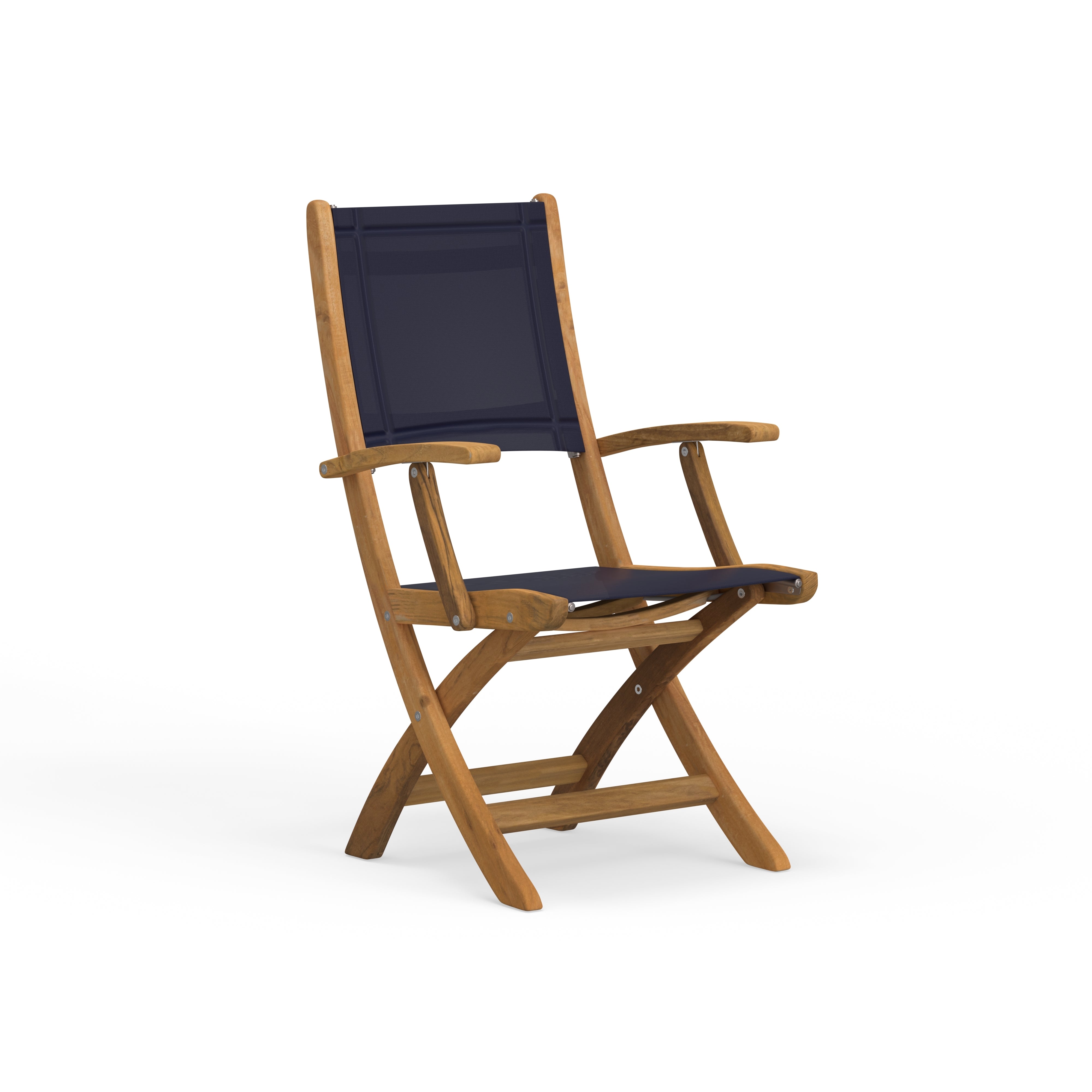 Navy Teak Outdoor Chairs