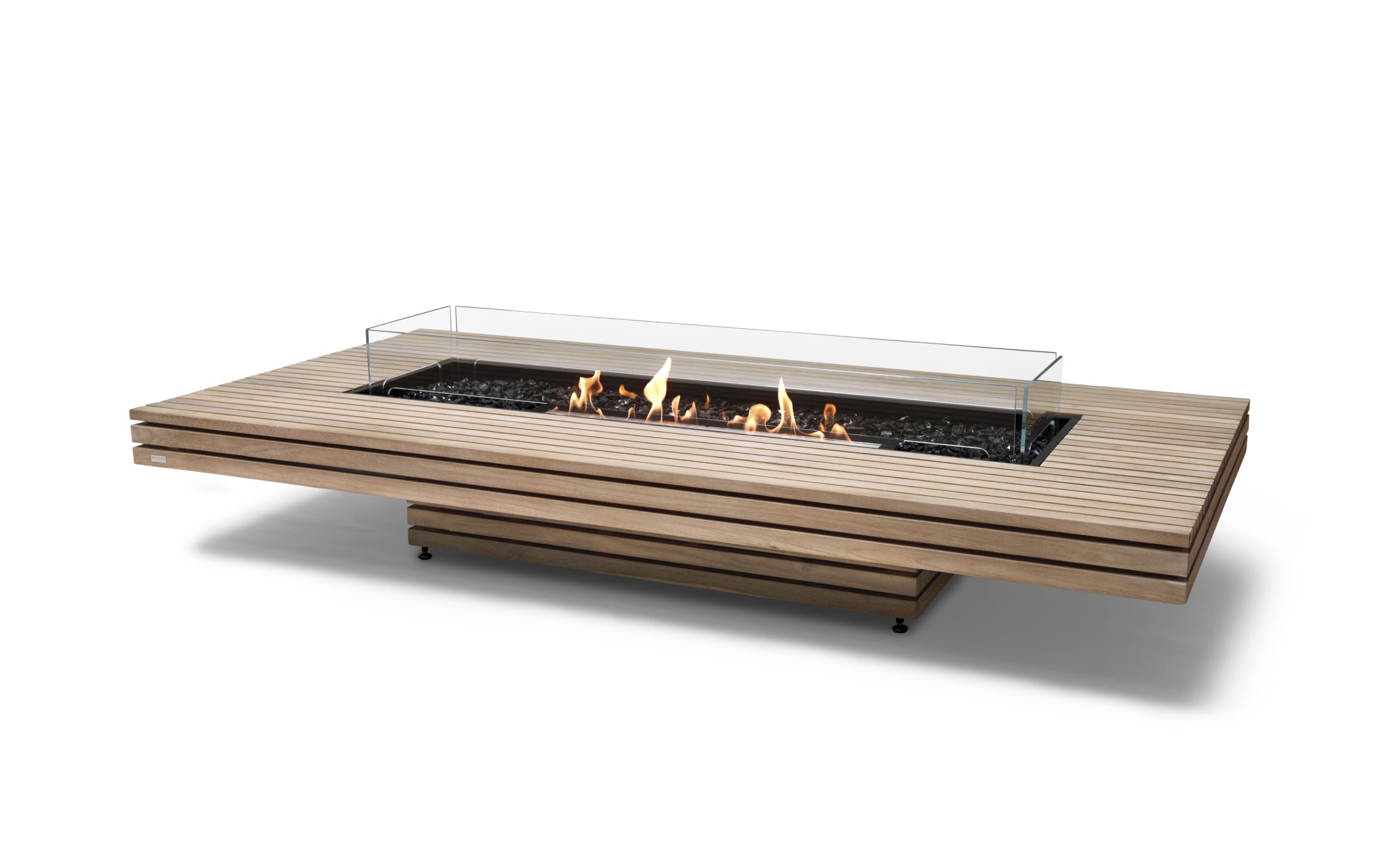 Contemporary Teak Fire Pit