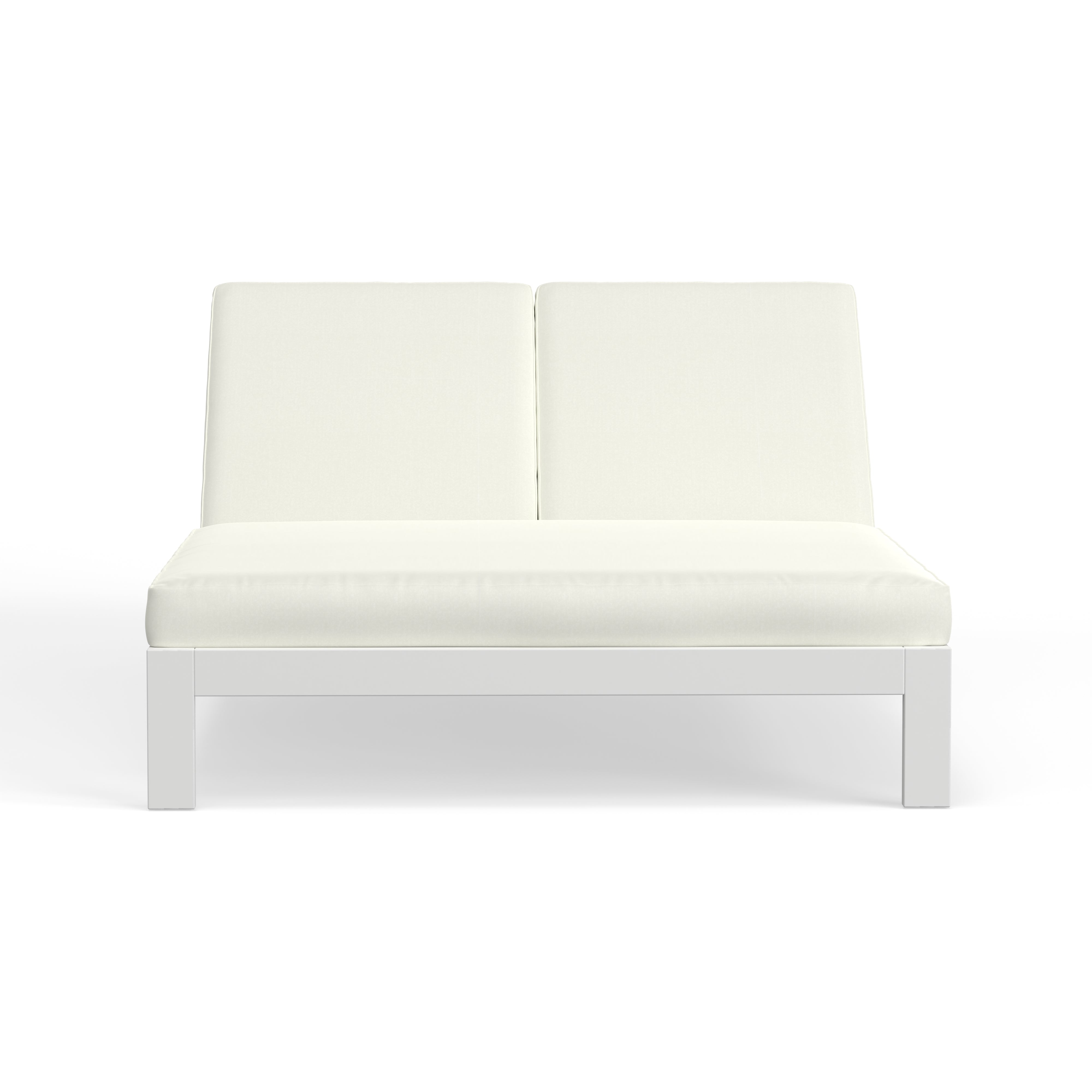 White Metal Double Lounger 