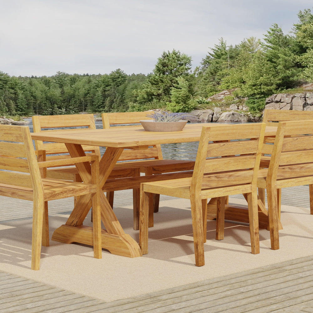 Charleston 7-Piece Trestle Dining Set