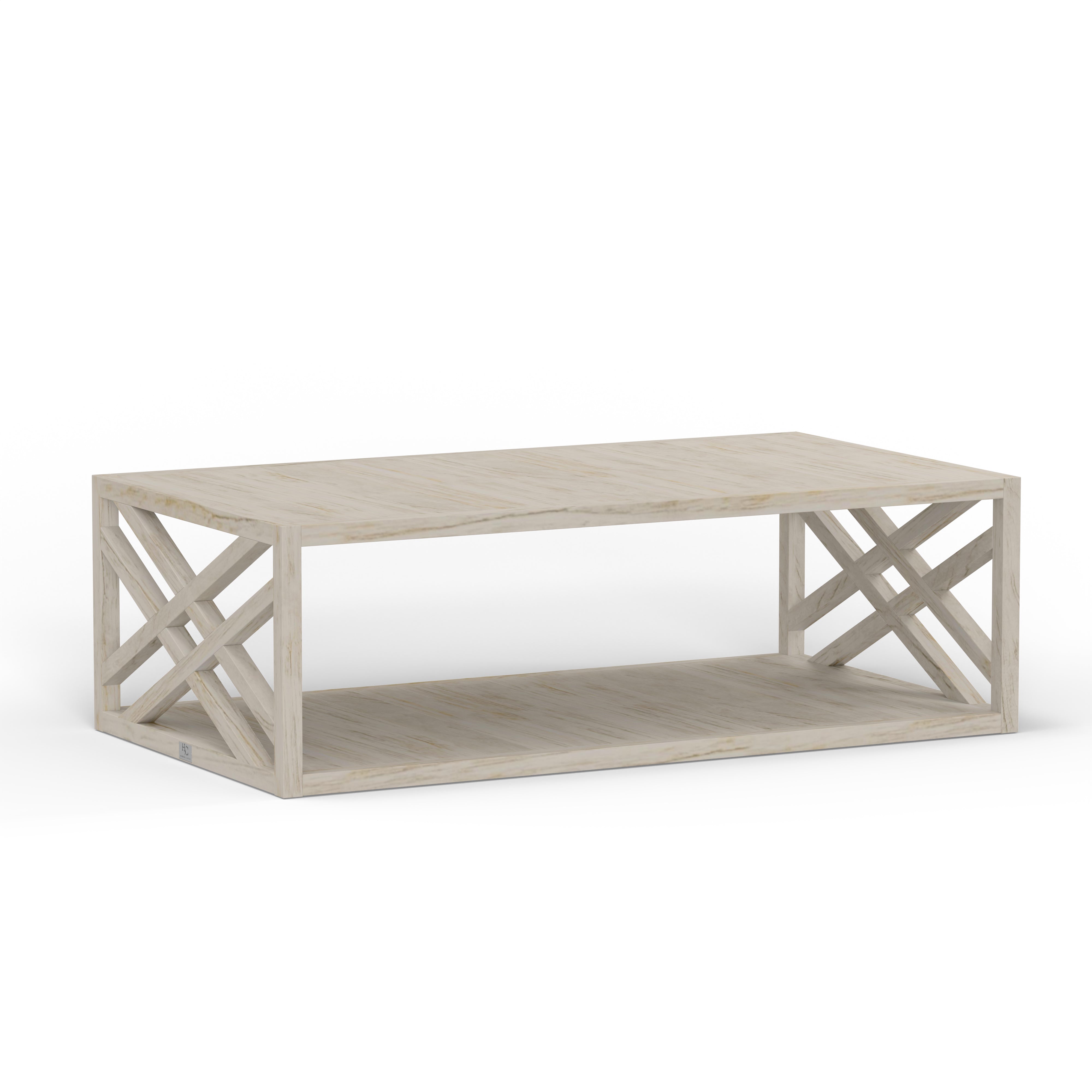 Best Quality Luxury Outdoor Weathered Gray Coffee Table With Stylish And Modern Construction