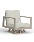 Gray Teak Swivel Chair