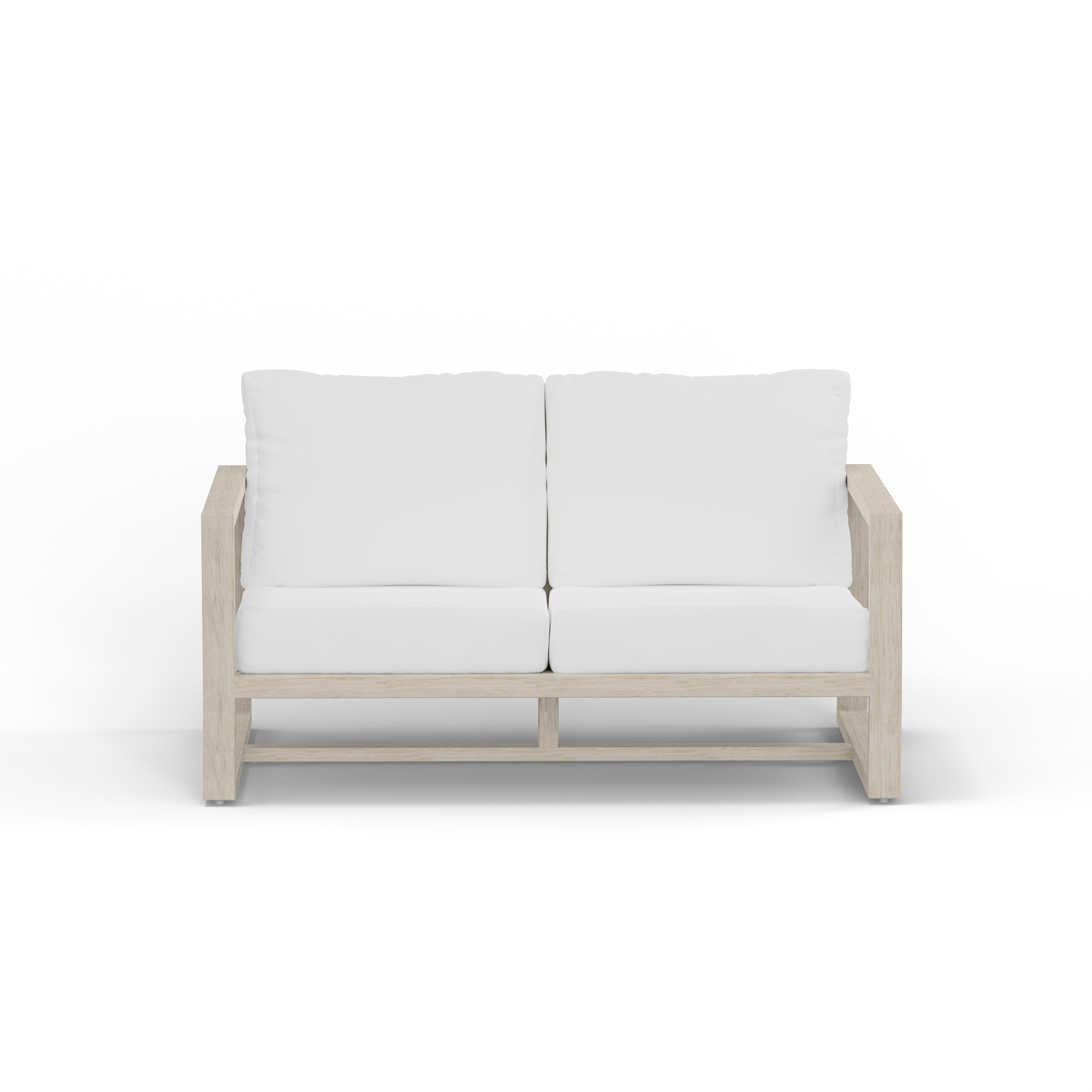 White Washed Teak Loveseat