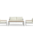 White Aluminum Outdoor Seating Set