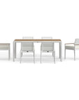 White Aluminum Arm Dining Chair