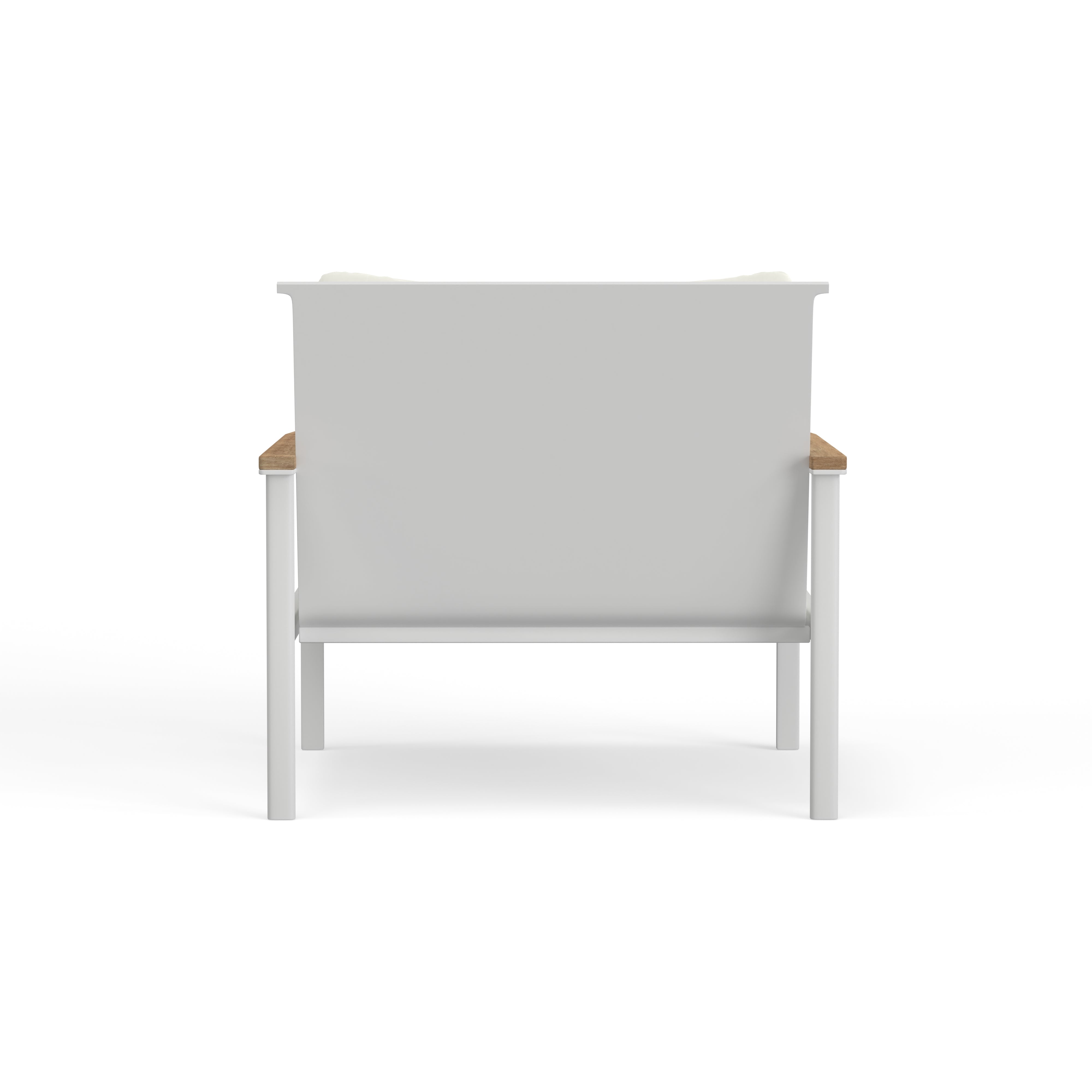 Modern White Aluminum Club Chair