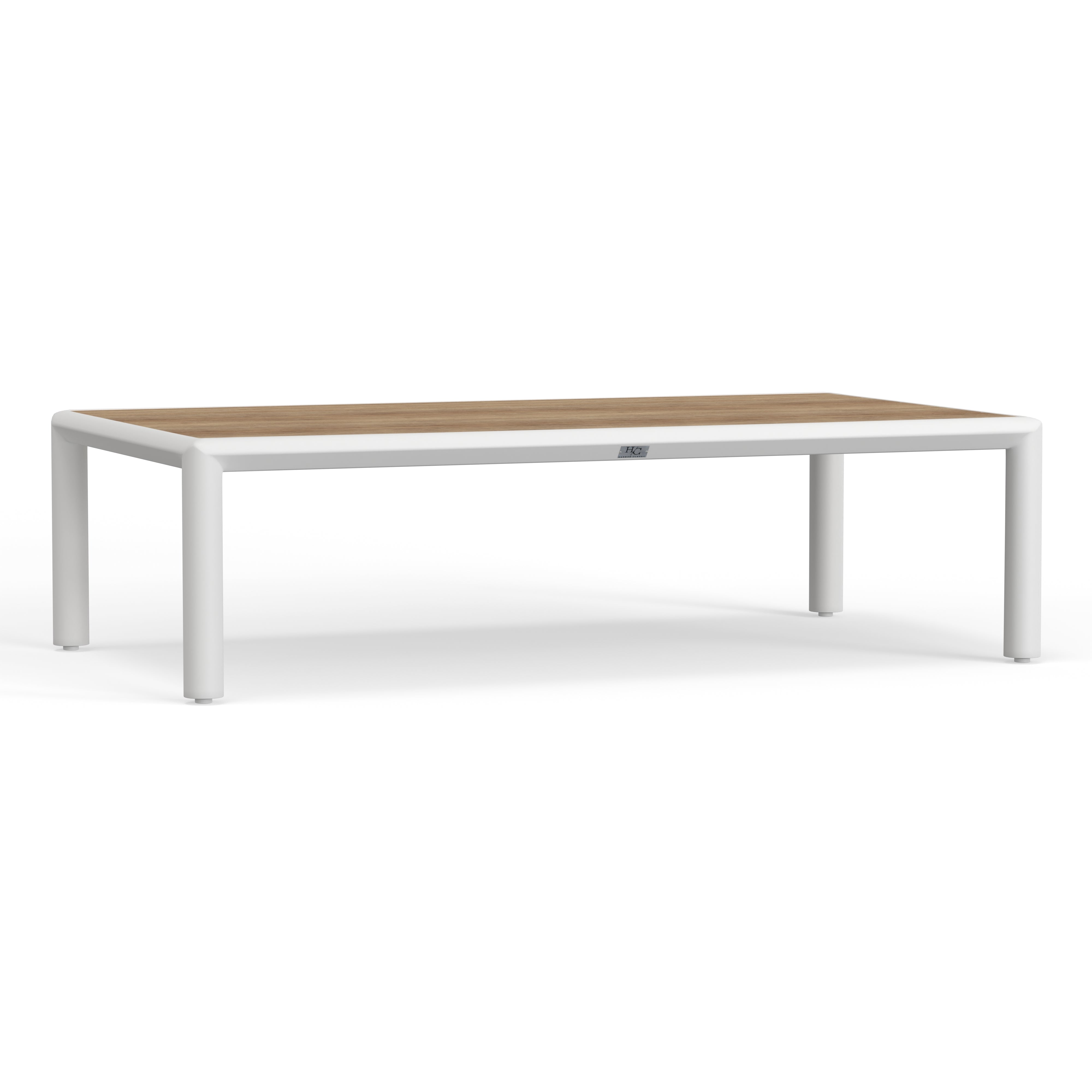 Contemporary White Aluminum Coffee Table