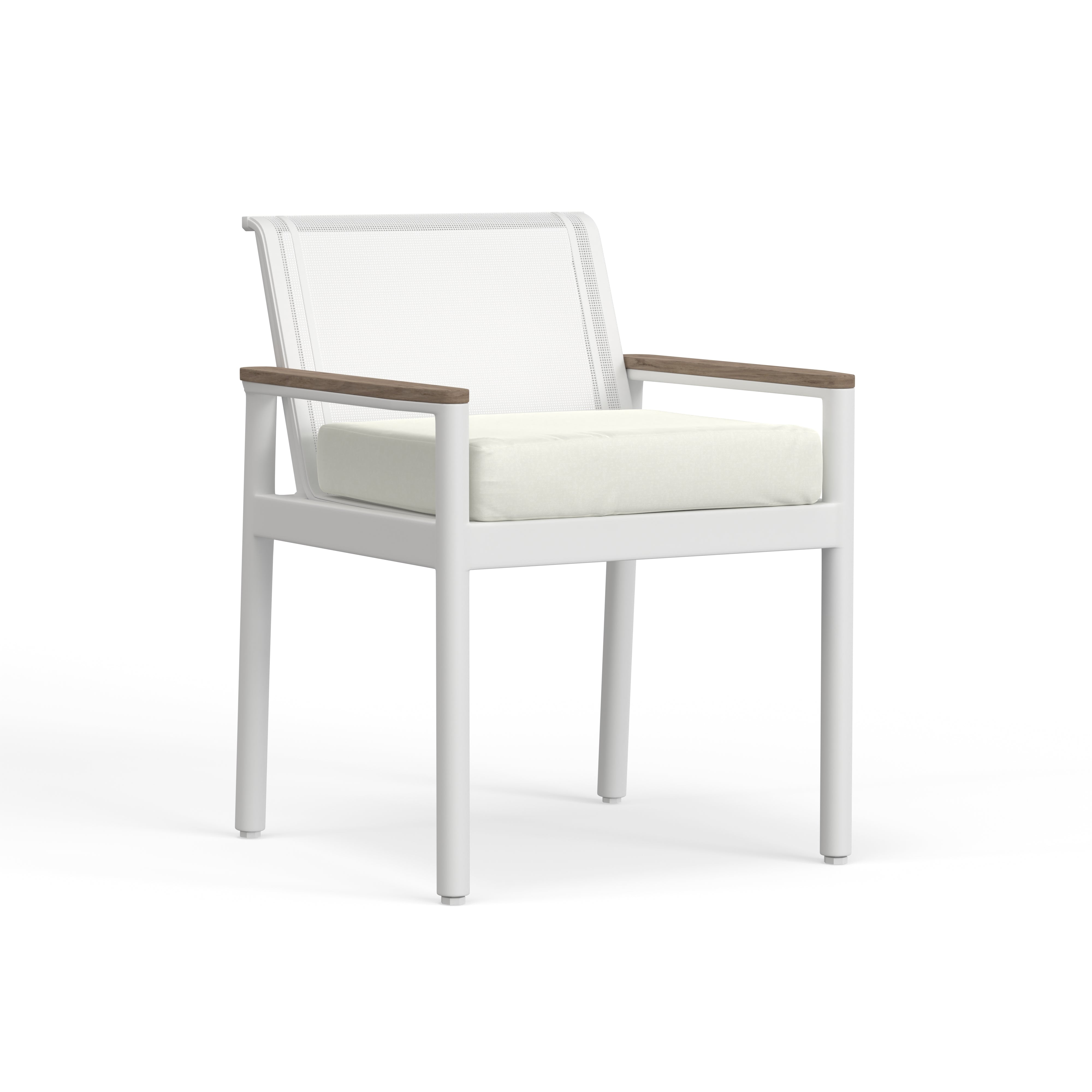 White Aluminum Dining Chair