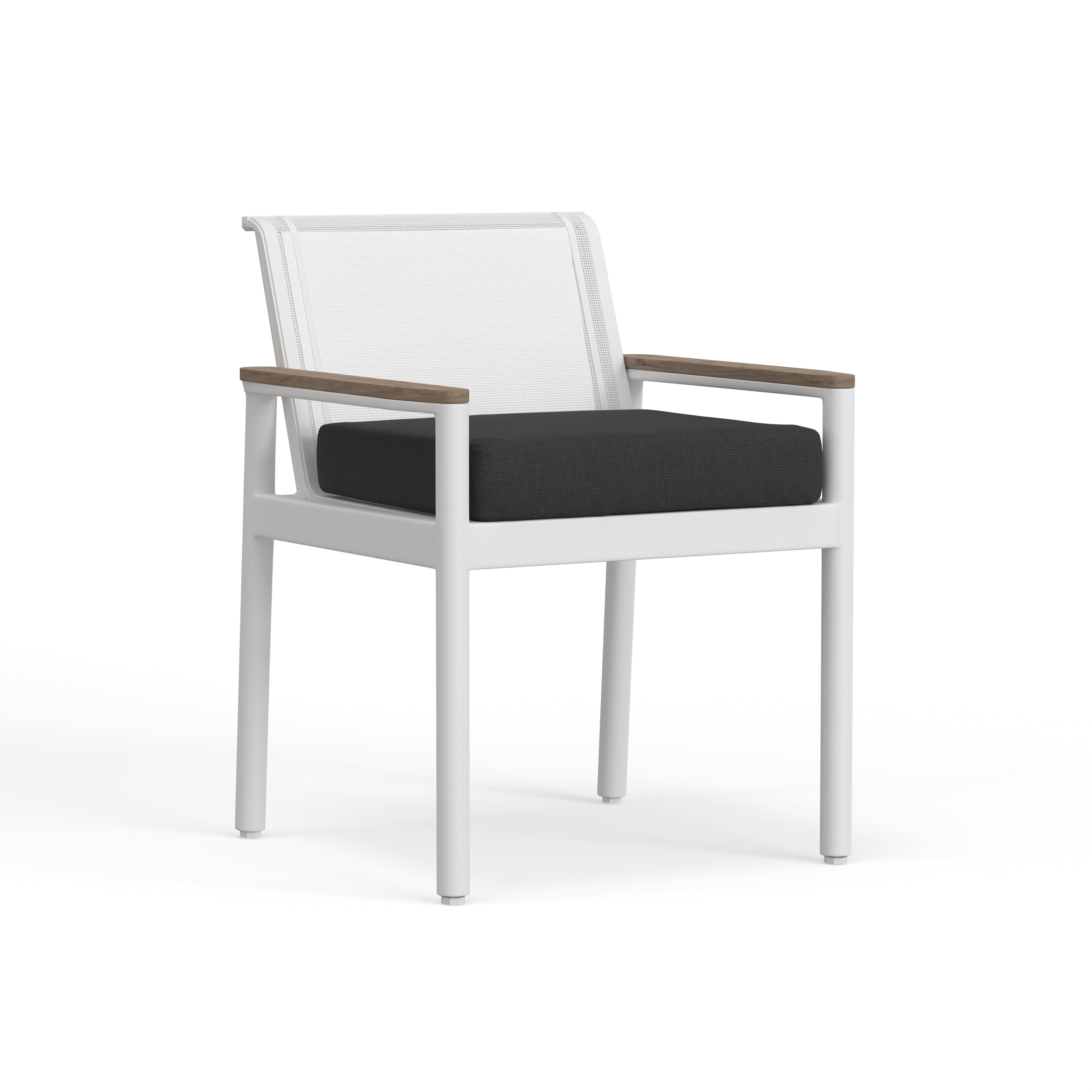 HC Luxury Outdoor White Aluminum Dining Chair