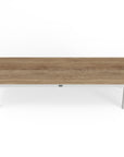 Outdoor White Teak Bench 