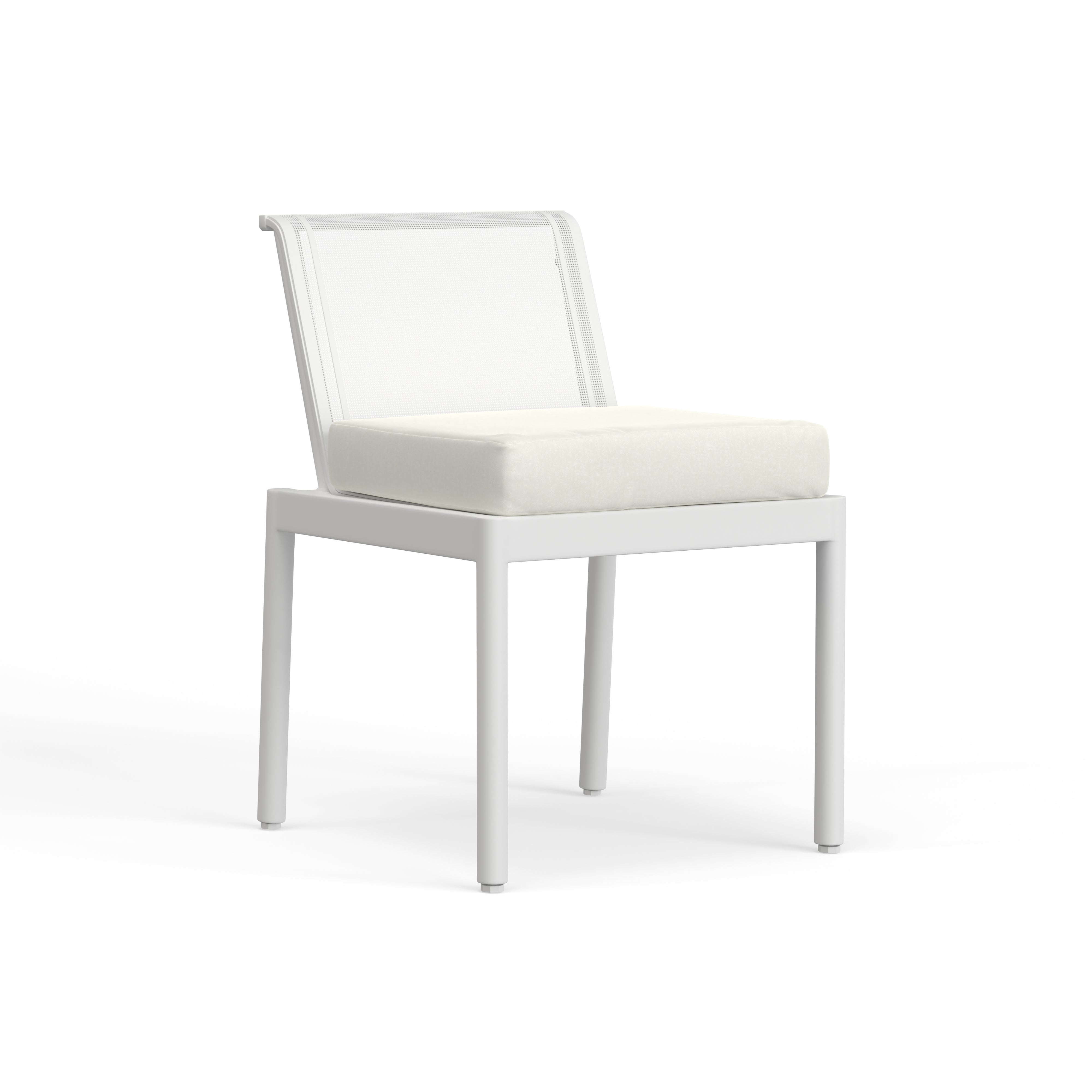 White Aluminum Side Chair