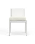 White Aluminum Dining Chair Without Arms