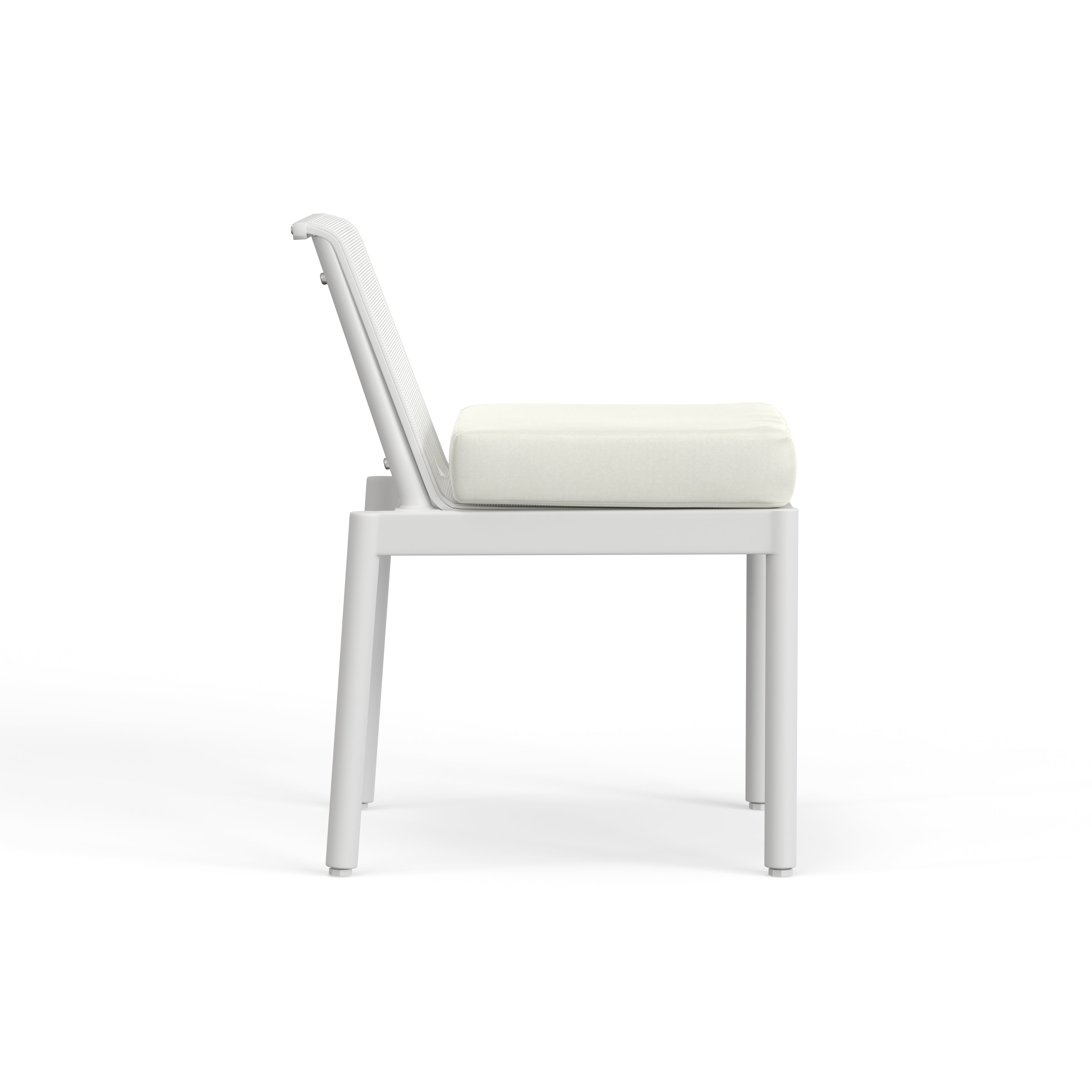 White Metal Dining Side Chair