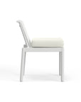 White Metal Dining Side Chair