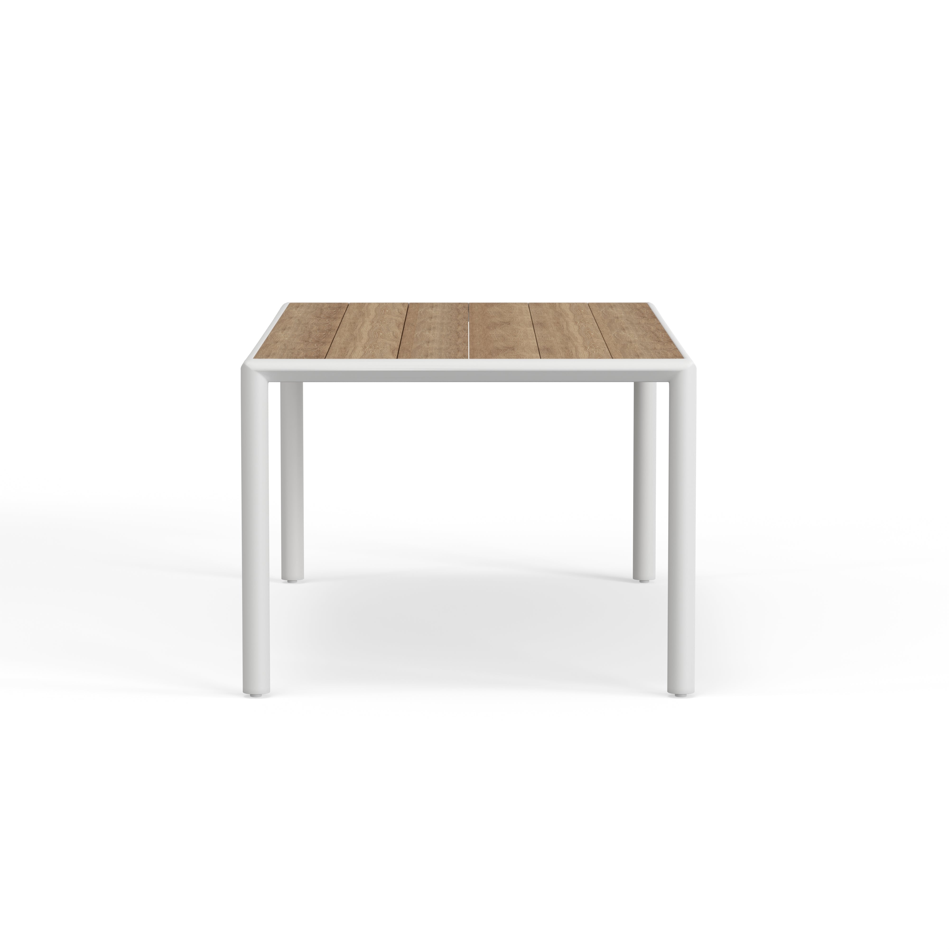 White Teak Aluminum Dining Table