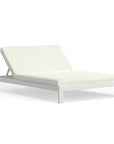 White Aluminum Double Chaise Lounge