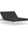 White Aluminum Chaise Lounge For Two