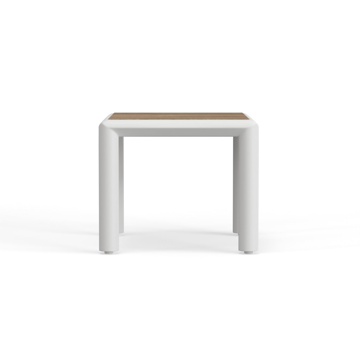 Outdoor White Metal Side Table
