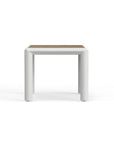 Outdoor White Metal Side Table
