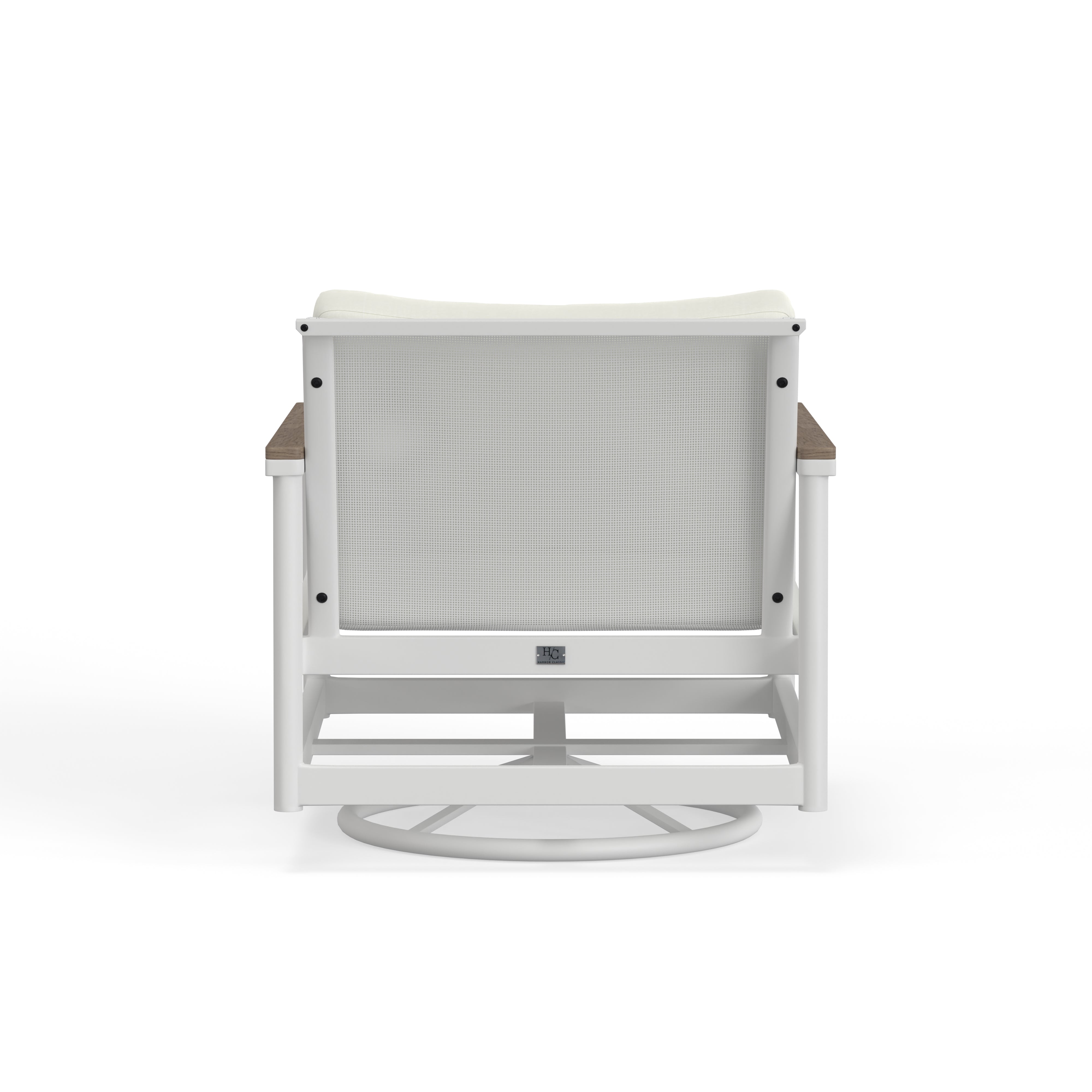 Outdoor Swivel Rocker In White