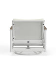 Outdoor Swivel Rocker In White