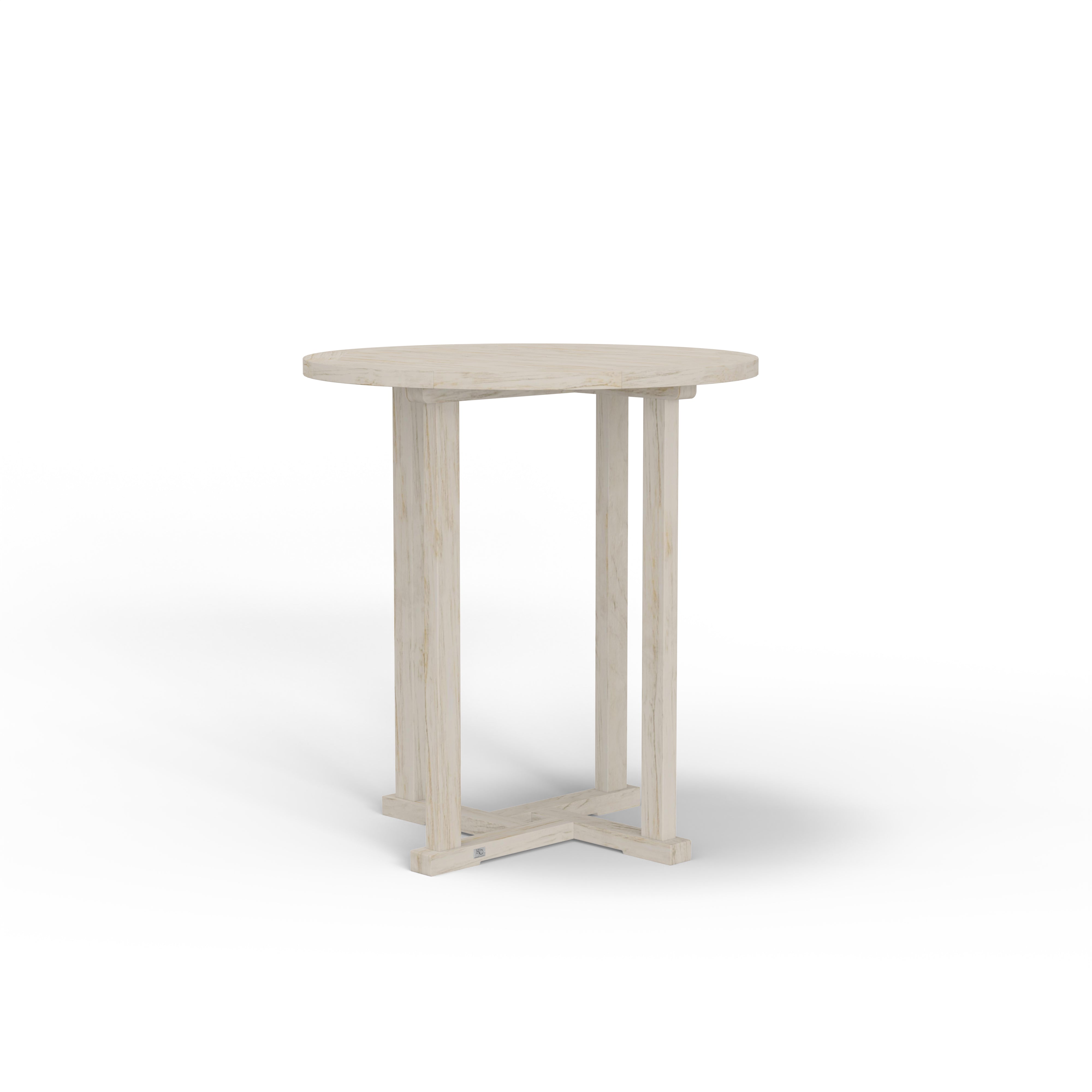 Outdoor Gray Teak Bar Table