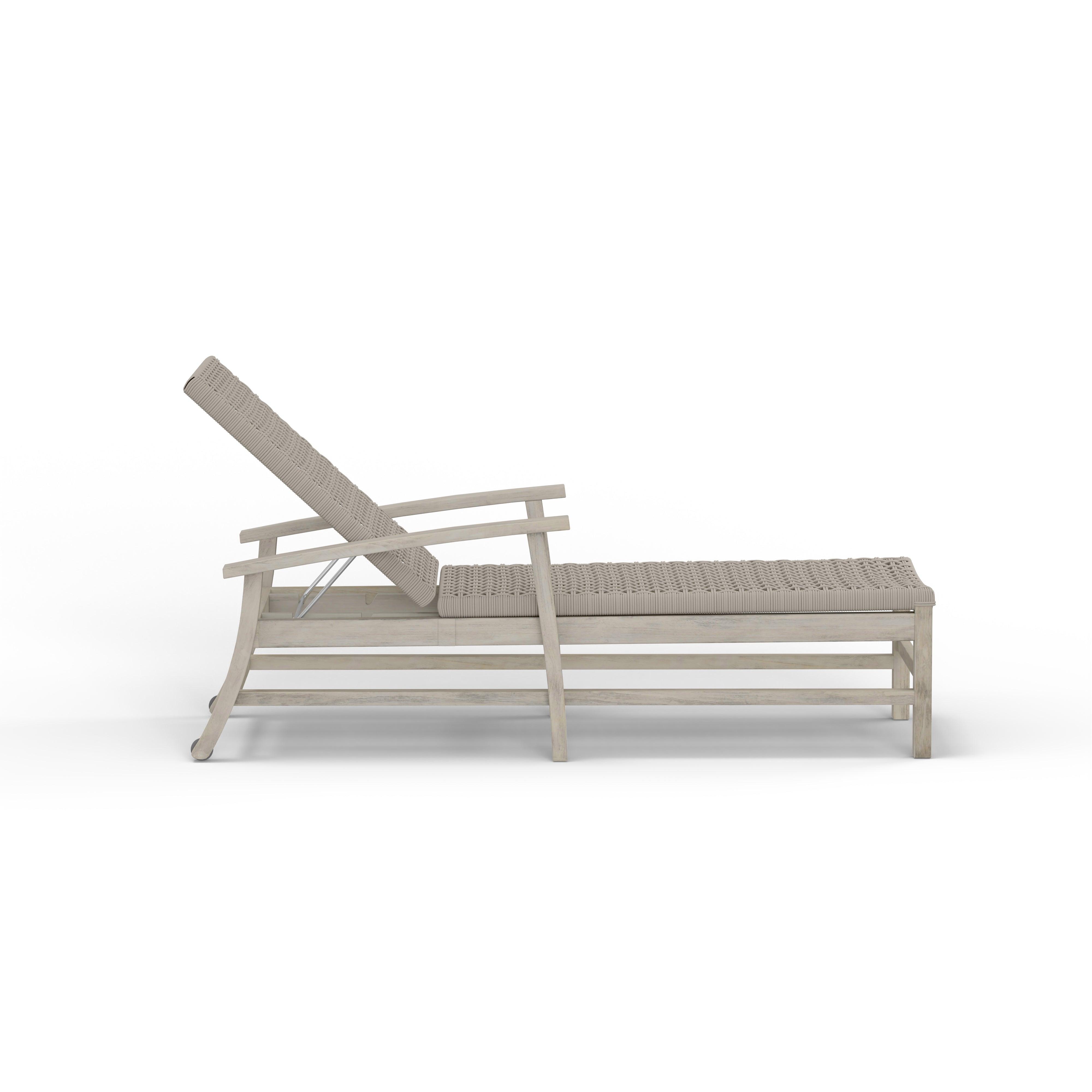 Highest Quality Teak And Rope Chaise Lounger