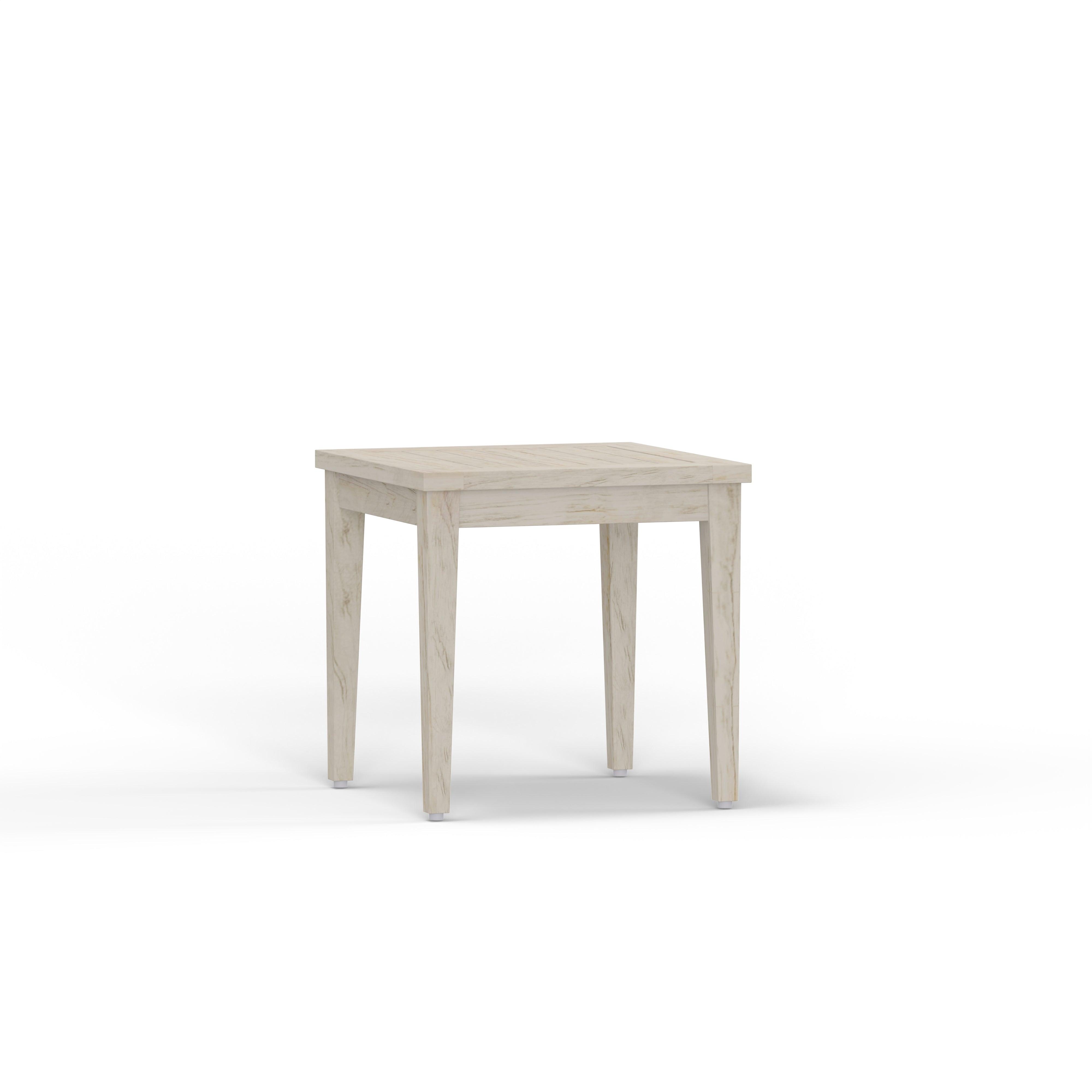 Gray Teak Outdoor Side Table