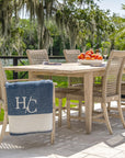 Contemporary Weathered Gray Teak Dining Set