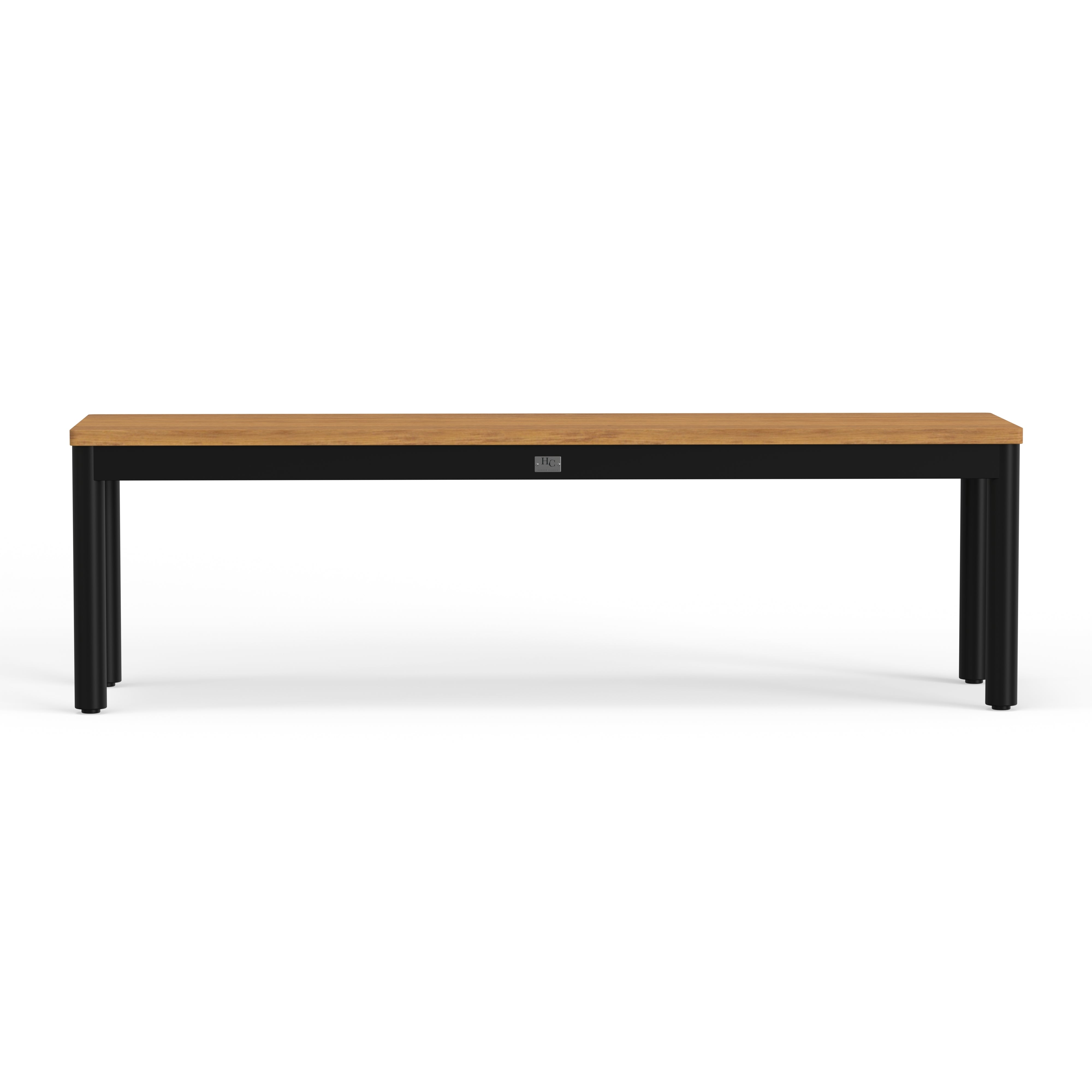 Best Quality Outdoor Black Aluminum And Teak Bench