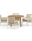 Modern White Aluminum Dining Set