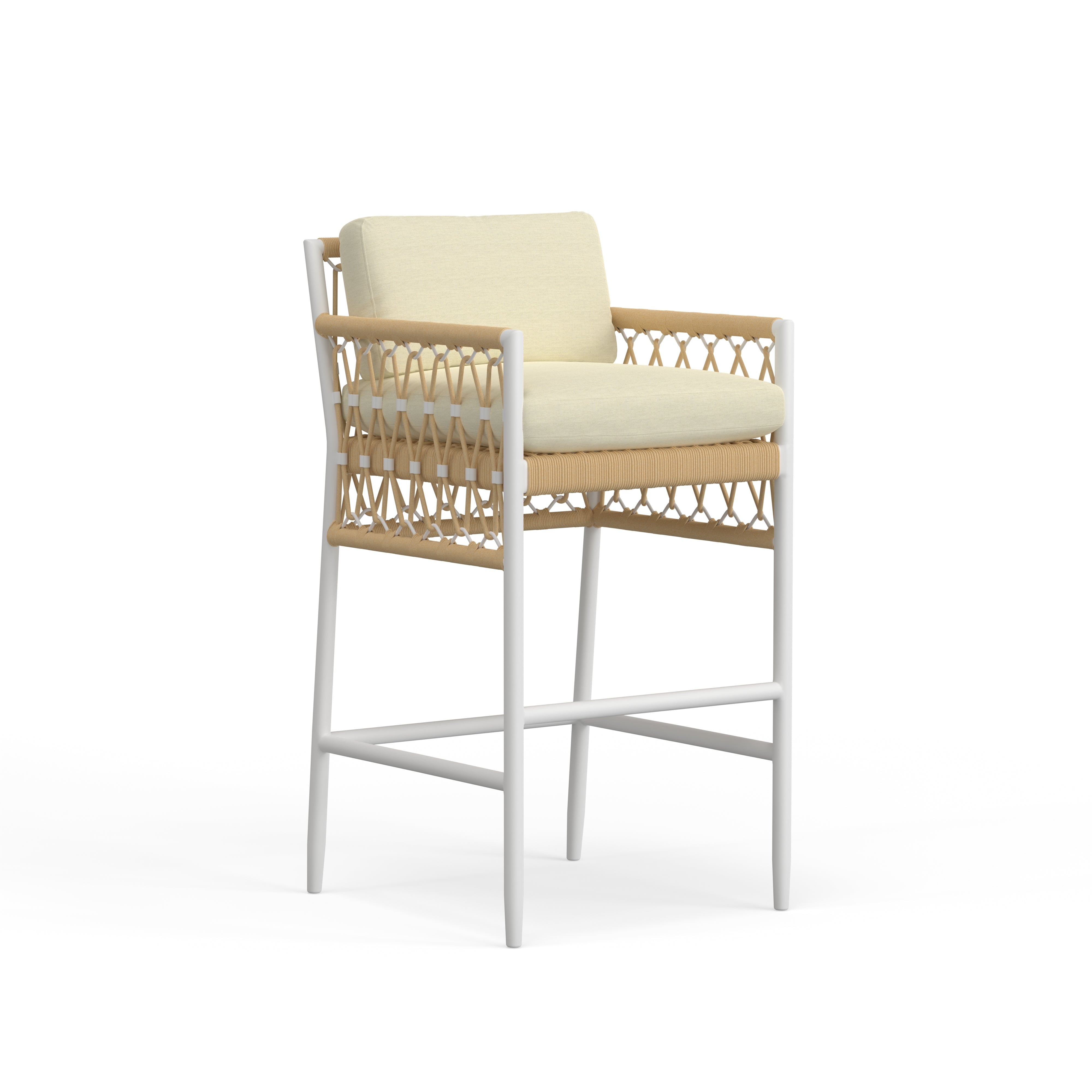 Modern White Aluminum Bar Stool