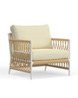 Modern White Outdoor Club Chair Set