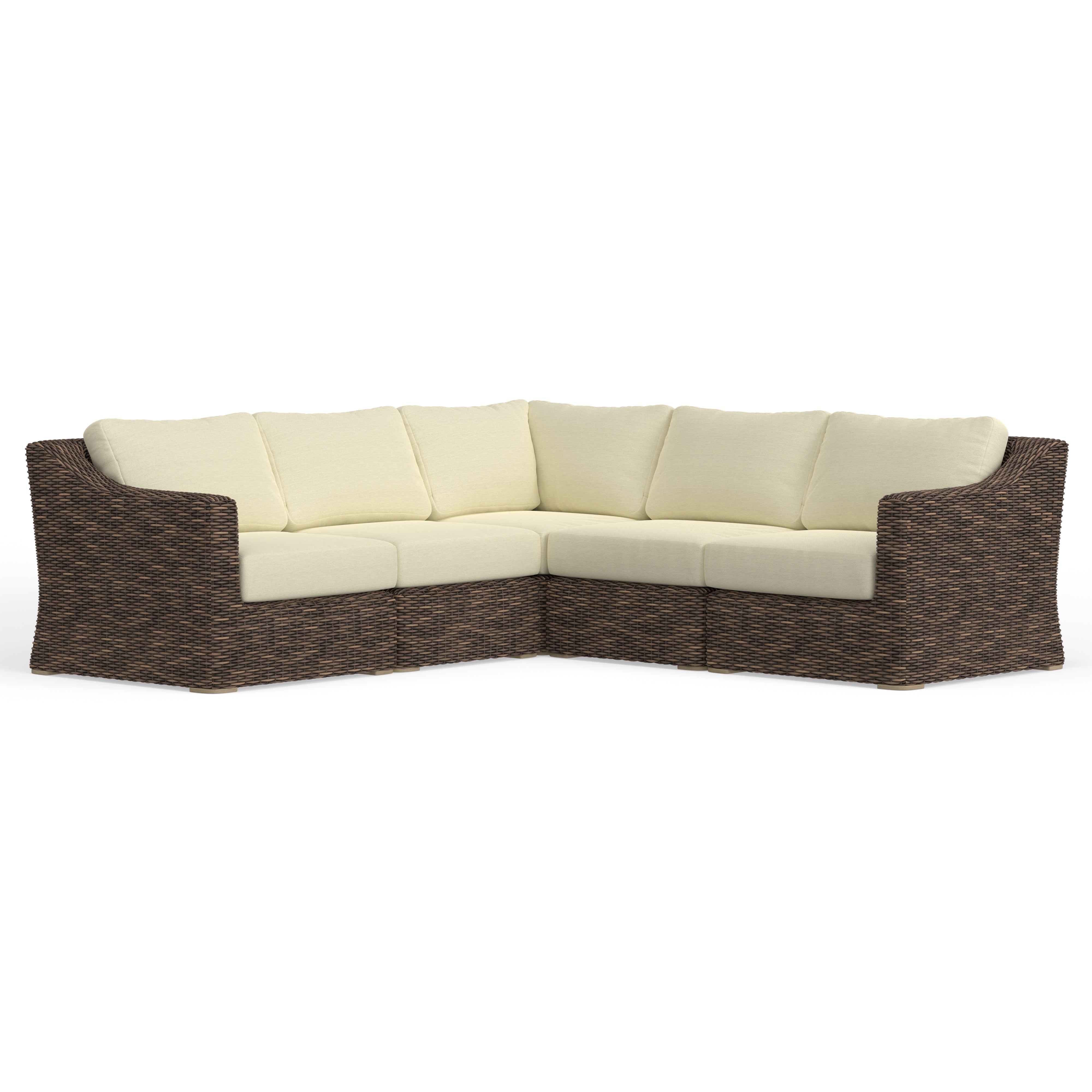 5 Person Modular Wicker Sofa