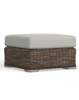 Brown Wicker Ottoman