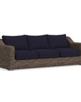 Wicker Sofa With Navy Cushions Built To Last