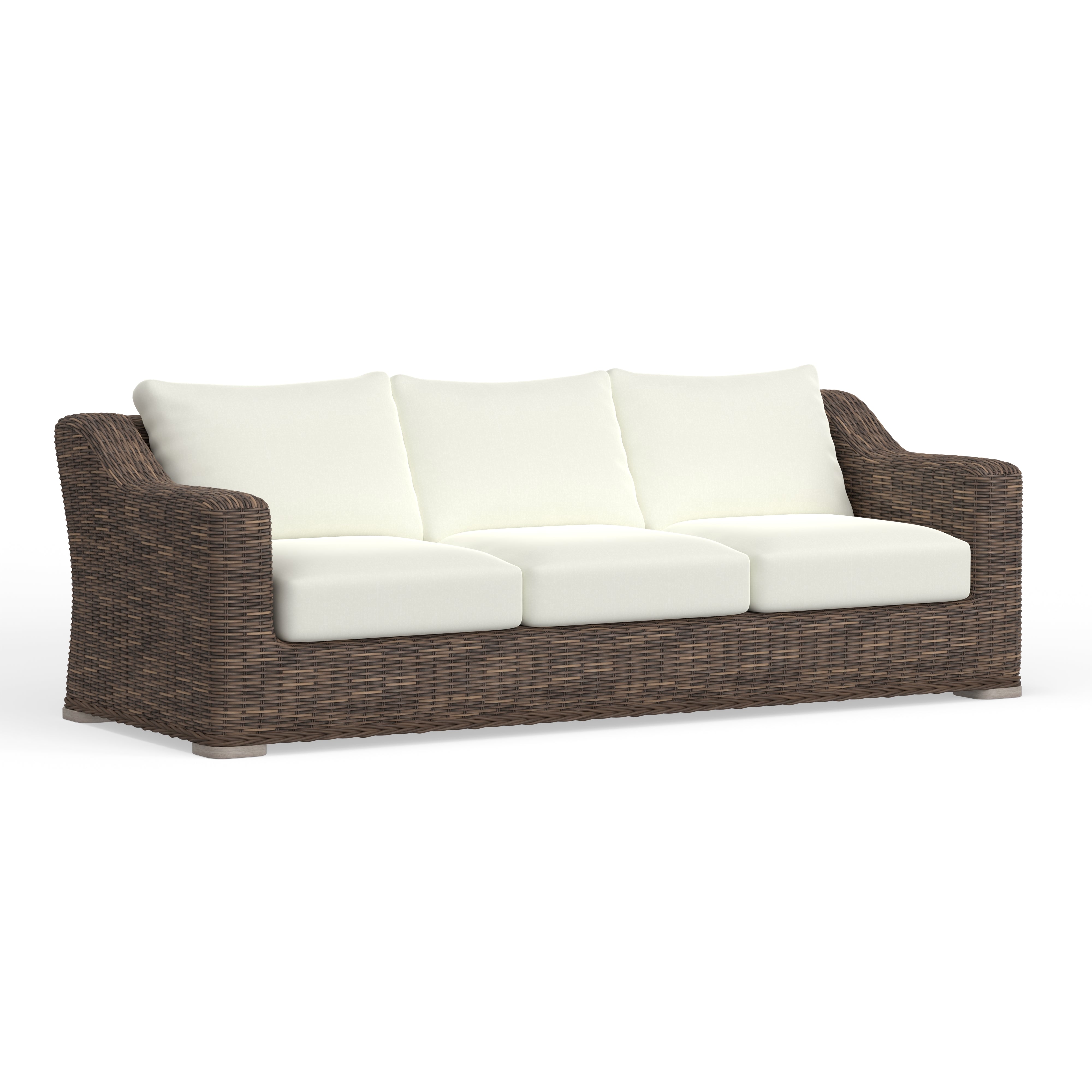 Brown Wicker Sofa