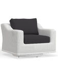 White Wicker Swivel Chair