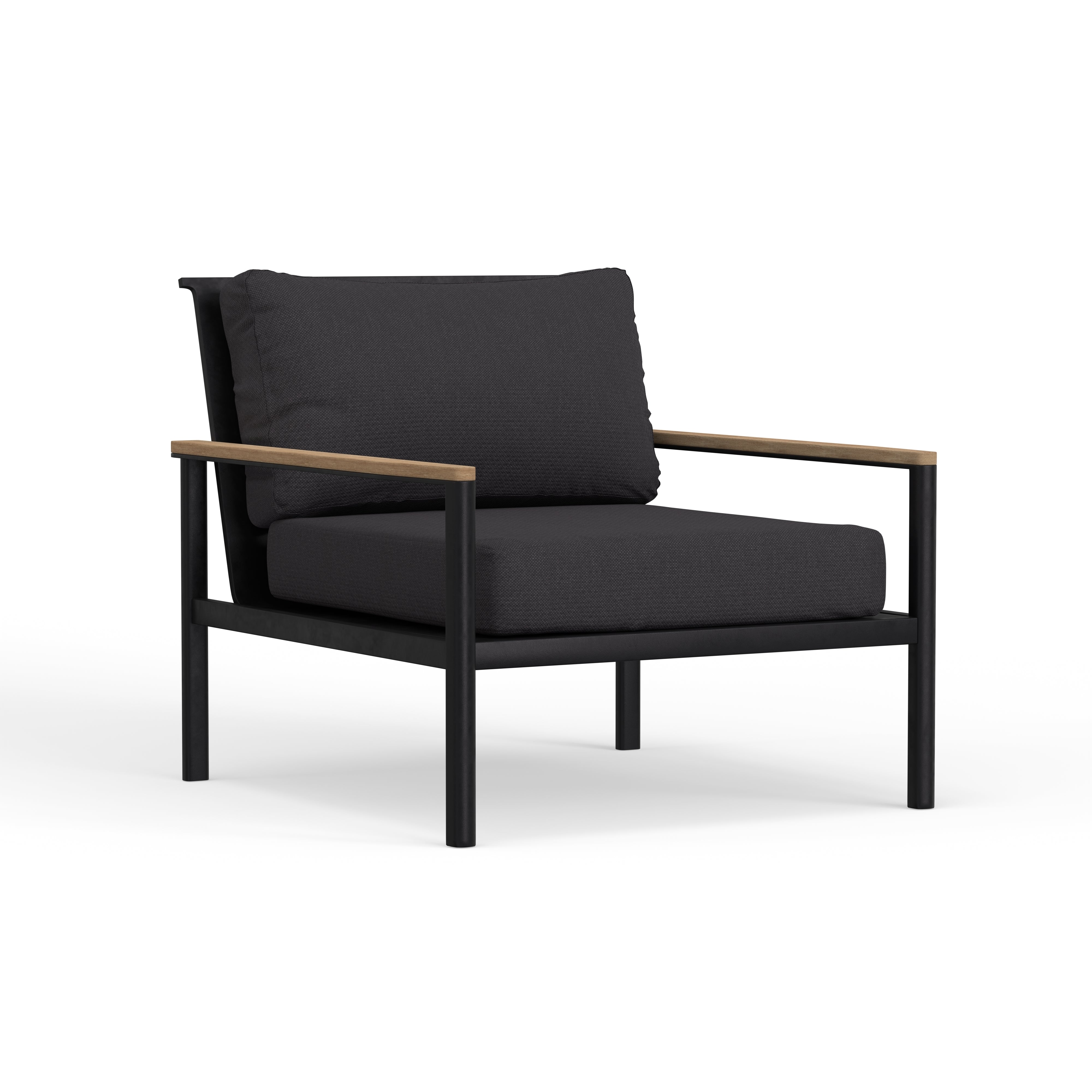 Black Club Chair With Cushion